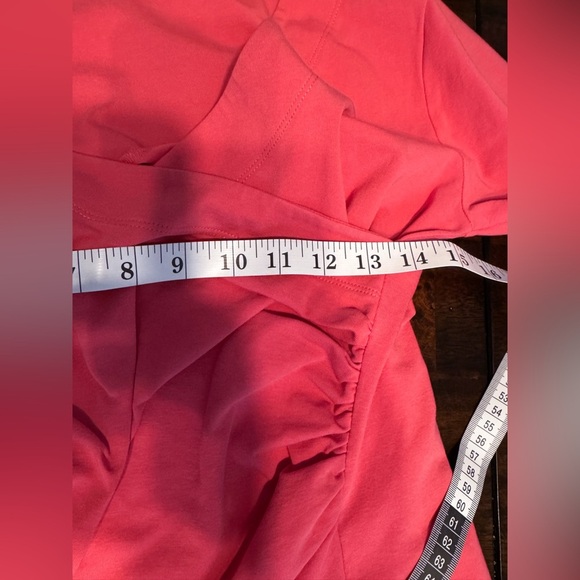 Soft Surroundings Petal Pink Coastal Hyannis Knit Midi Dress Side Ruching Size S - Picture 9 of 9